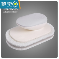 敬平台面刷卫生间水池浴缸海绵清洁刷浴室洗脸盆家用水槽墙壁海绵擦刷 加大升级版高级灰[2个装]刷子