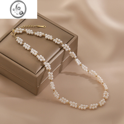 JiMi小米粒珍珠项链女夏轻奢小众简约百搭ins锁骨链气质颈链手链套装