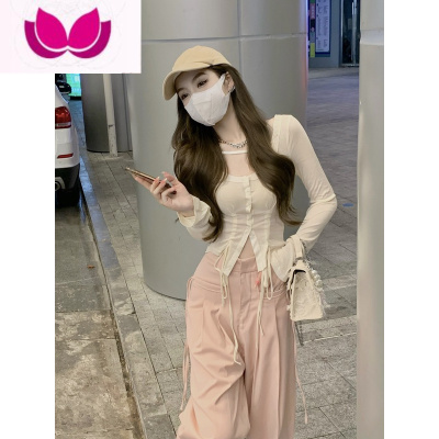 七斓甜辣妹小个子套装女时尚穿搭一整套御姐风修身阔腿裤套