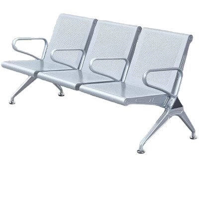 戴劲 靠背排椅中间带扶手加厚机场银行车站医院等候椅连椅三人位无垫