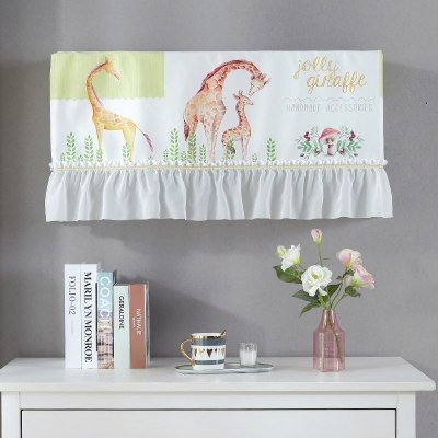 空调罩挂机防尘罩北欧开机不取挂式空调套 长颈鹿 1P[空调长度77-82cm适用]