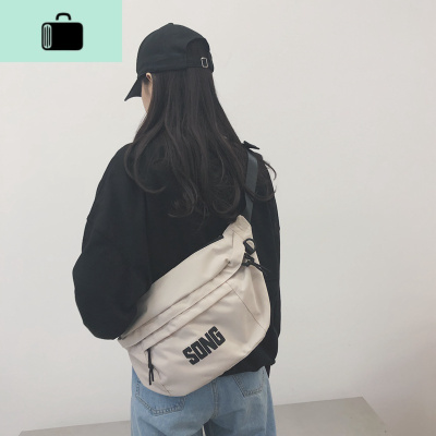 工装大容量胸包女学生斜跨2020新款潮牌帆布包女斜挎包女百搭insNEW LAKE