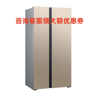 西门子(SIEMENS)502升对开门冰箱超薄风冷无霜金色 KA50SE30TI 钢化玻璃面板