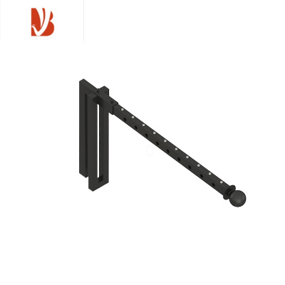 三维工匠阳台栏杆晾衣架防盗网挂钩晾衣器家用免打孔窗户护栏伸缩晒衣架