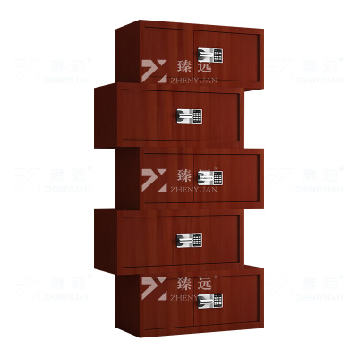 臻远 ZYJJ-80070 保密柜 红木纹分体五节智能密码锁 长900*宽420*高2000mm 单位:1台