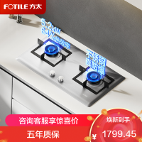 方太TF25G-20Y液化气燃气灶家用嵌入式不锈钢灶具 5.2kW*大火力双灶头 换装不改孔(天然气详询客服)