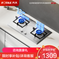 方太TF25G-20Y液化气燃气灶家用嵌入式不锈钢灶具 5.2kW*大火力双灶头 换装不改孔(天然气详询客服)