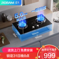 老板(Robam) 燃气灶 5.0kW 单灶具 双眼灶 燃气灶台嵌入式 天然气灶JZT-20B1A (天然气)