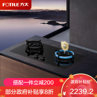 方太TEK21B全新升级防干烧家用燃气灶天然气液化气双眼灶TEK21系列黑/灰色可选 [黑色]