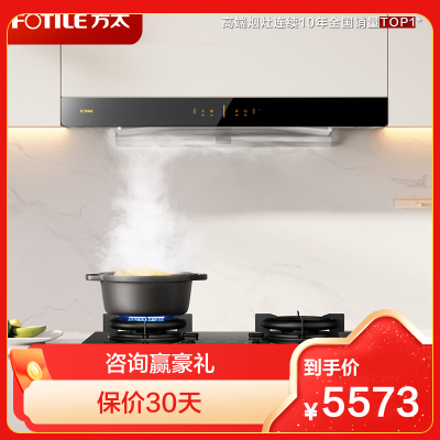 [定时灶]方太03-EMD20T+TE21抽吸油烟机燃气灶套装 欧式顶吸脱排烟机灶具套餐 家用 直流变频 24大风量