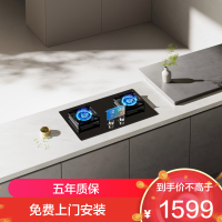 老板(Robam)双子星E1系列智能双边定时灶 5.0kW大火力嵌入式灶具煤气灶 自动熄火保护灶23BX-E1液化气