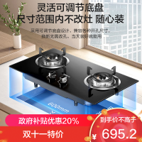 老板(Robam)星辰系列燃气炉燃气灶 双灶嵌入台式煤气灶5.0kW可调节灶具换装不改孔20B0A液化气