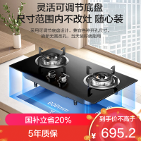 老板(Robam)星辰系列燃气炉燃气灶 双灶嵌入台式煤气灶5.0kW可调节灶具换装不改孔20B0A液化气