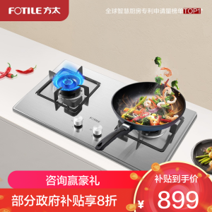 方太TH33G燃气灶双眼灶煤气灶单灶具燃气灶嵌入式灶煤气炉不锈钢灶台炉具炉灶带熄火保护-国补液化气专用