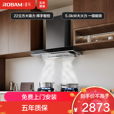 老板(Robam)[星辰系列]烟灶套餐 抽油烟机欧式烟灶23m³大吸力吸油烟机灶具家用燃气灶60A0+20B1A天然气