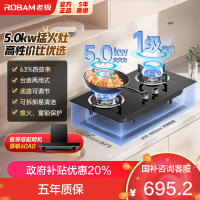 老板(Robam)星辰系列燃气炉燃气灶20B0A 双灶嵌入台式煤气灶5.2kW可调节灶具换装不改孔