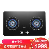 老板(Robam)JZT-50B5A家用燃气灶 烟灶联动天然气5.2kW大火力 70%热效率灶具 可调节尺寸灶台