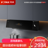 方太CXW-258-02-F1S-B油烟机抽油烟机燃气灶家用大吸力油烟机26巡航风量 齐平橱柜 [黑]