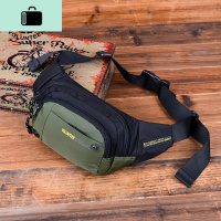 潮牌休闲小腰包牛津布户外多功能运动男士跑步包帆布单肩斜挎包男NEW LAKE男士腰包