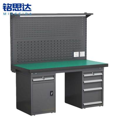 铭思达钳工操作台2.1米五抽一门张