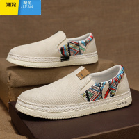 聚范一脚蹬男鞋夏季透气男士帆布工作板鞋开车休闲上班百搭老北京布鞋