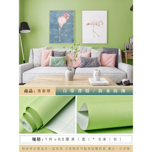 BONJEAN北欧风格墙纸宿舍ins森系大学生寝室色pvc卧室家用现代简约壁纸