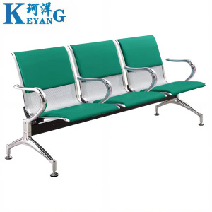 珂洋 公共座椅 三人位+绿色皮垫+中间扶手 张
