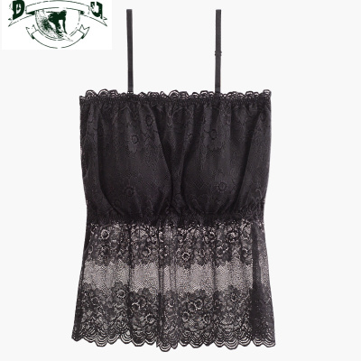 HLCOMAN吊带内衣带胸垫防走光器蕾丝背心女打底抹胸式内搭美背文胸抹胸