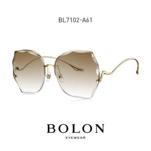 BOLON暴龙2020新款太阳镜蝶形钻石切割墨镜金属框潮眼镜女BL7102