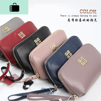 手拿包女皮钱包长款2020新款日韩多卡位手抓包牛皮手机零钱包潮NEW LAKE