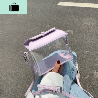 夏季透明果冻包女包2020新款潮百搭ins超火单肩包时尚斜挎小方包NEW LAKE女斜挎包