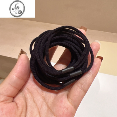JiMi韩版简约基础款弹力发圈银色奶茶色头绳黑色米色发绳百搭皮筋