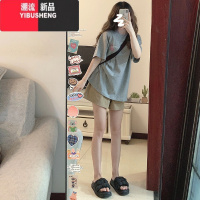 YIBUSHENG工装短裤女天2024新款高腰a字显瘦小个子宽松阔腿休闲运动棉麻