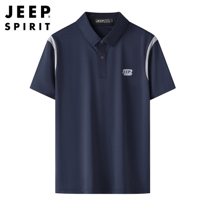 JEEP吉普男士夏季半袖polo衫翻领潮牌t恤中青年户外休闲高尔夫运动衣jeep短袖t恤