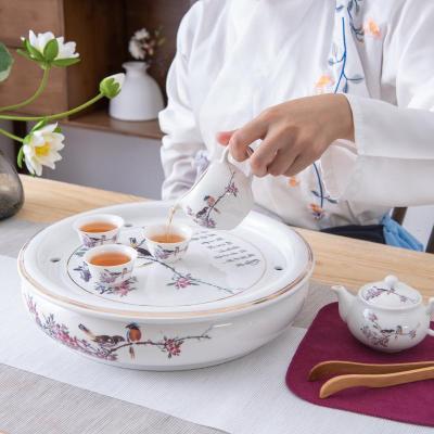 家柏饰(CORATED)整套功夫茶具家用办公室大号茶具茶壶茶杯泡茶套装简约陶瓷带茶盘