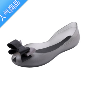 SUNTEK2022果冻鞋女凉鞋夏水晶塑料防水蝴蝶结透明单鞋沙滩女鞋防滑泰国