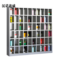 汉诺鑫威304不锈钢员工车间多格茶杯放置收纳柜60格水杯柜1500*1500*250