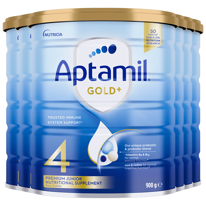 [6罐装]Aptamil澳洲原装进口爱他美金装4段2岁以上婴幼儿配方奶粉900g