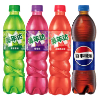 百事pepsi 百事可乐 美年达苹果、葡萄、 西瓜味汽水碳酸饮料600ml*4瓶饮料