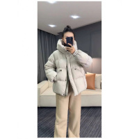 韩范加厚泡芙羽绒棉服女年冬季新款宽松保暖时尚拉链连帽外套_828