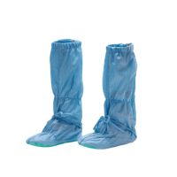 禄源 软底无尘鞋套 长筒鞋套 无尘车间洁净室防尘脚套 均码 蓝色 30双/组 (单位:组)