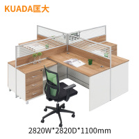 匡大 办公桌2.8米四人位屏风桌带高副柜KD-18L2012