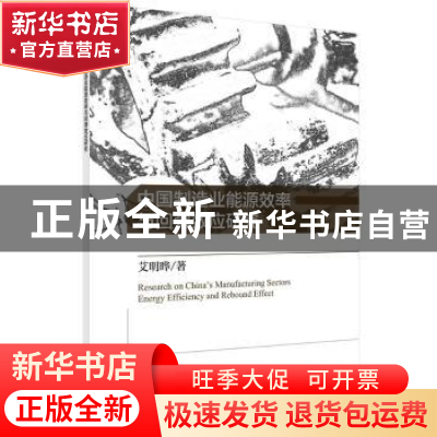 正版 中国制造业能源效率与回弹效应研究 艾明晔著 科学出版社 97