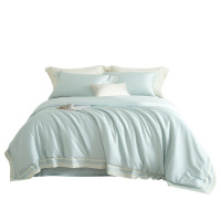 弗切尔珀榕 丝棉缎拼角长绒棉四件套