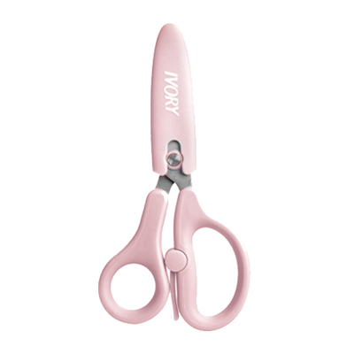 爱得利辅食剪婴儿食物剪刀餐具新生儿研磨器宝宝不锈钢AG-207粉色