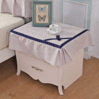 床头罩床头套罩床头靠背保护套软包木皮床头防尘罩全包1.5m1.8米 床头柜盖布-米色 床头柜60*70cm