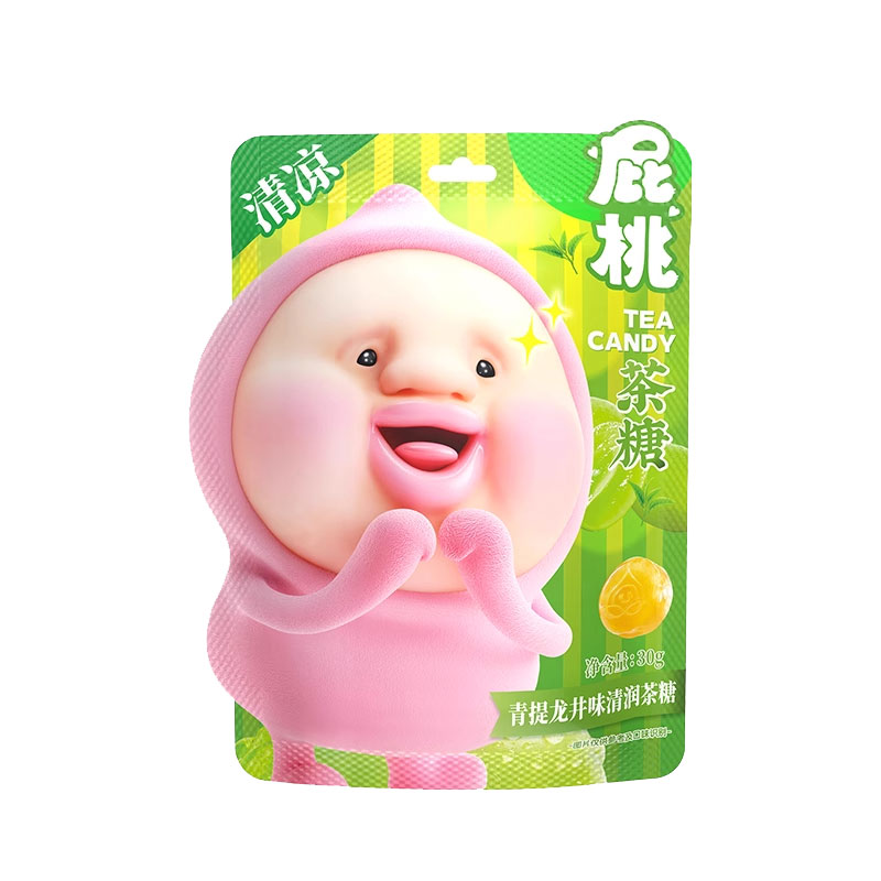 屁桃清新口气薄荷糖水果茶糖宝宝小众可爱糖果提神伴手礼网红喜糖