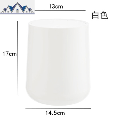 按压式桌面款迷你垃圾桶带盖纸篓家用卧室客厅简约创意车用两不误 三维工匠