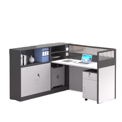 迅迈 单人位+柜 职员办公桌 现代工位 员工桌屏风 卡位卡座