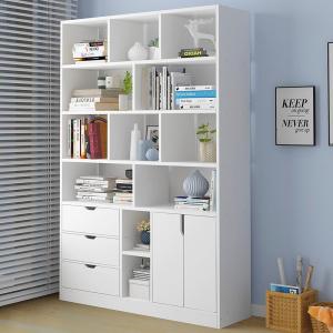 简易书架落地卧室收纳置物架客厅储物柜经济型家用书房大容量书橱